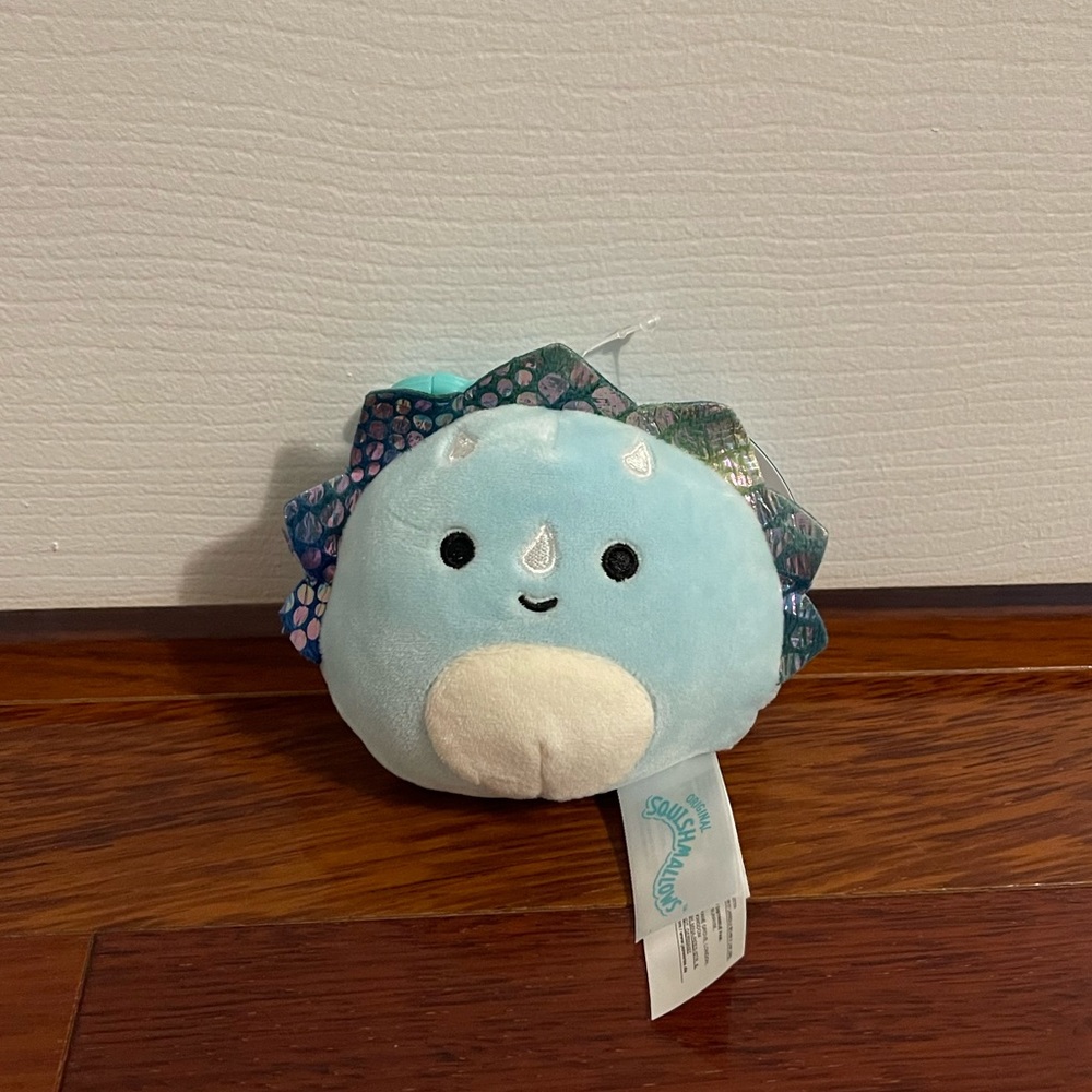 Malik the Triceratops 3.5” Clip Squishmallow